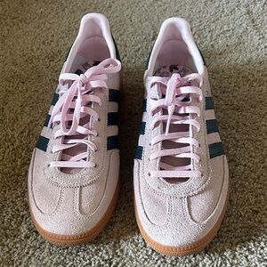 Adidas Women's Light Pink and Navy Sneakers Spezial